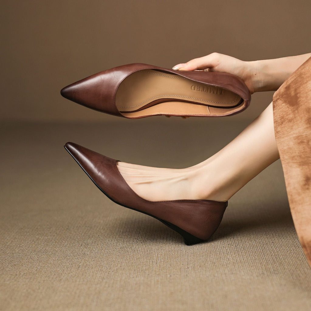 Irella Eleganckie Płaskie Buty do Sukienki | Skóra Naturalna, Antypoślizgowa Podeszwa 0
