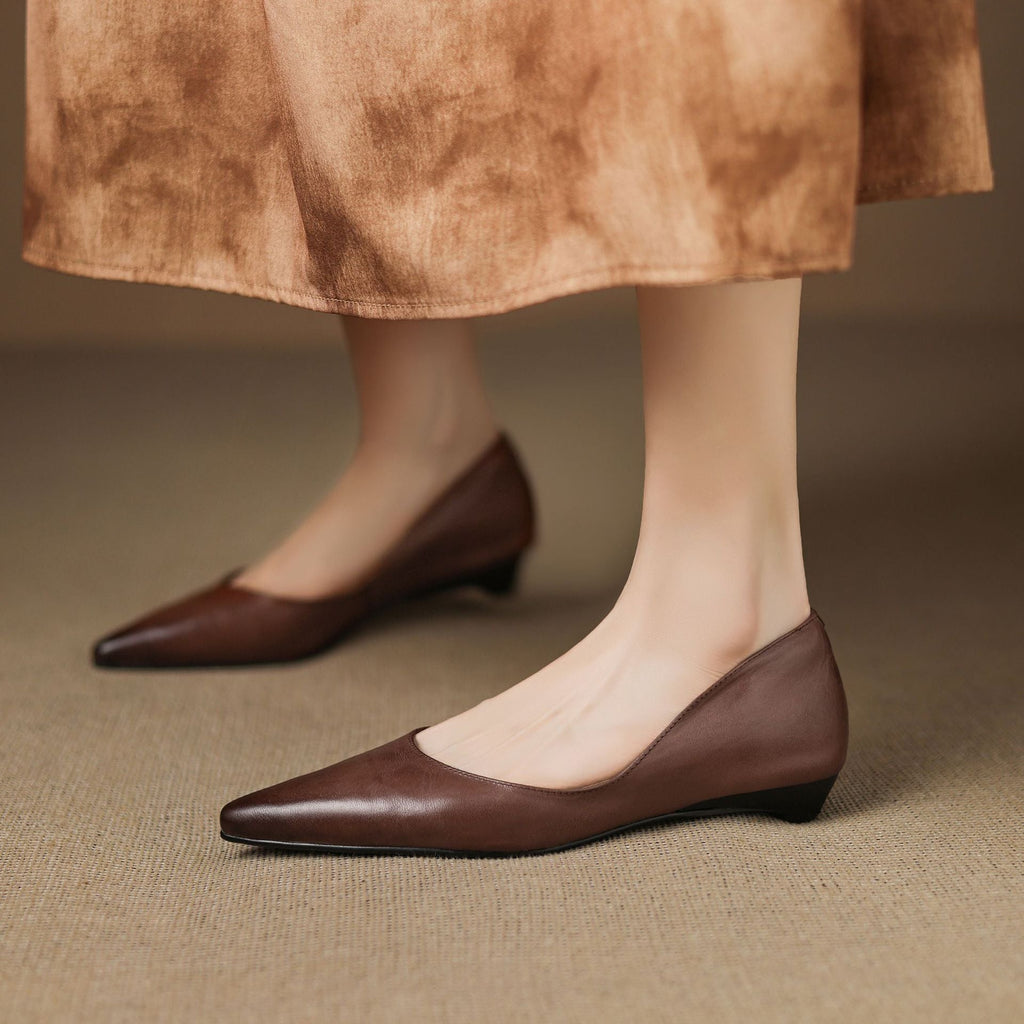 Irella Eleganckie Płaskie Buty do Sukienki | Skóra Naturalna, Antypoślizgowa Podeszwa 1