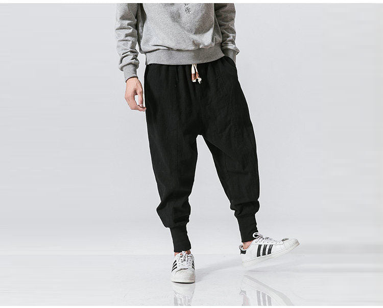 Joggery Męskie Harem | Wygodny Fason, Elastyczny Pas, Głębokie Kieszenie 4