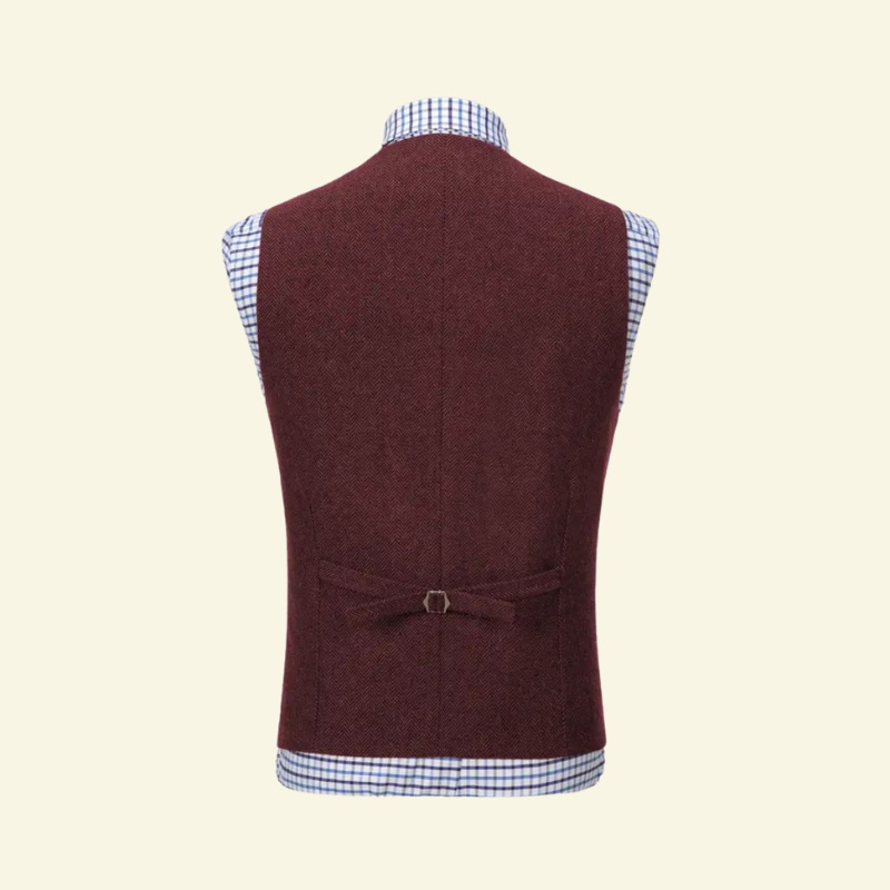 Kamizelka Aurelien | Tweedowa, Slim-Fit z Klapami 3