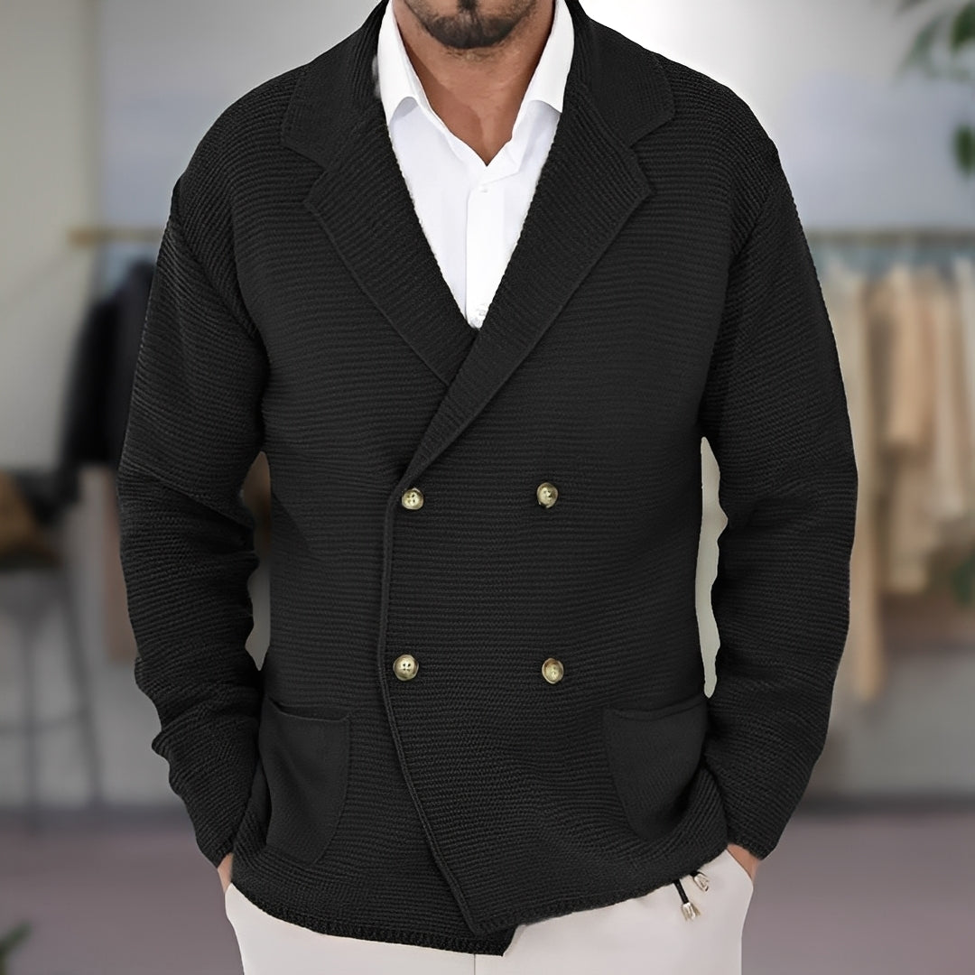 Kardigan Alfred męski | Dwurzędowy, nowoczesny design, komfortowy materiał 4