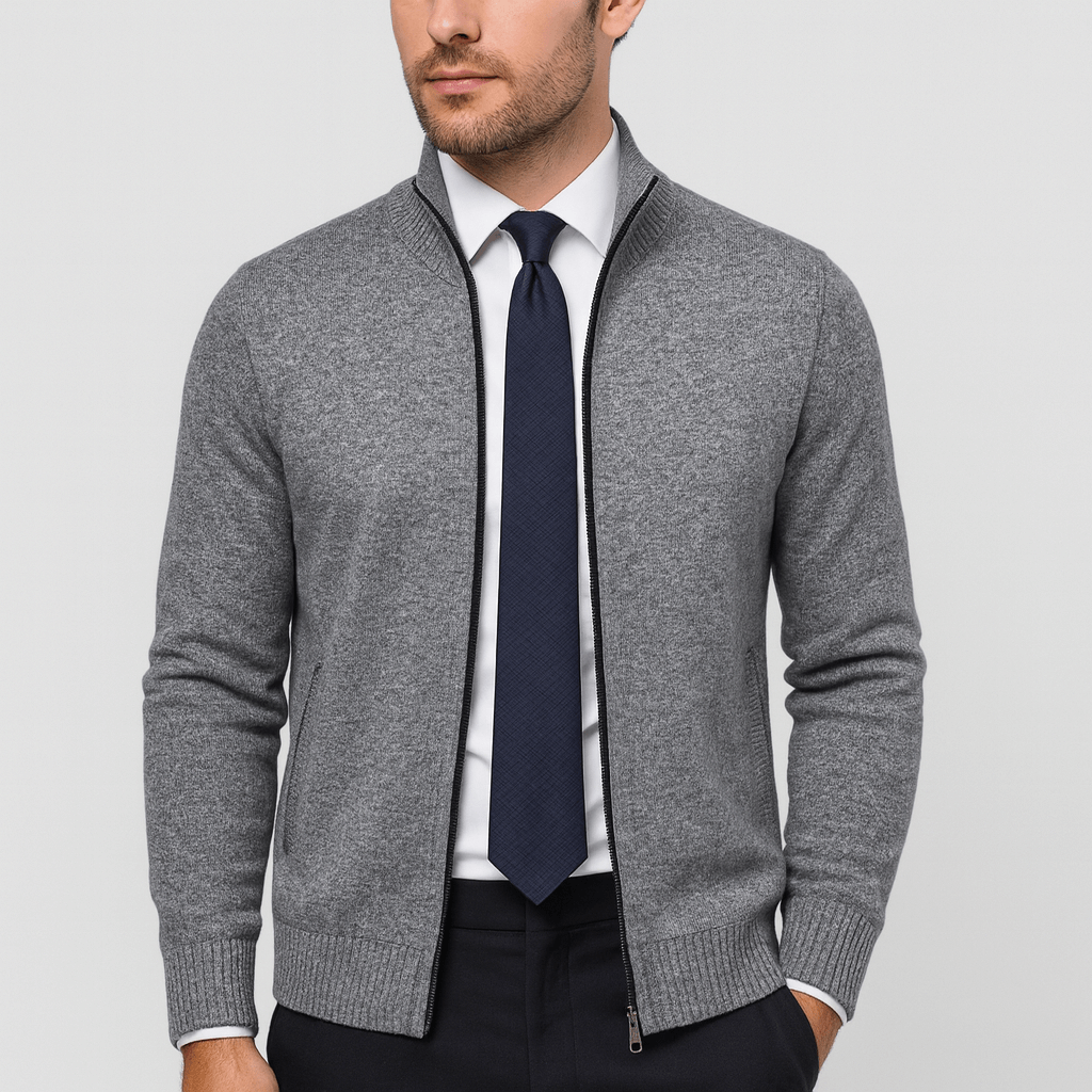 Kardigan Noirski Czarny | Elegancki Wysoki Kołnierz, Klasyczny Krój 1