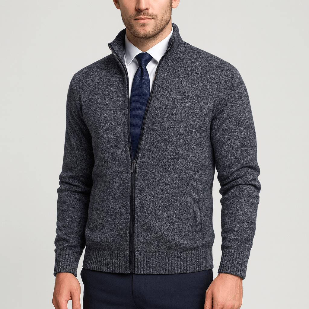 Kardigan Noirski Czarny | Elegancki Wysoki Kołnierz, Klasyczny Krój 4