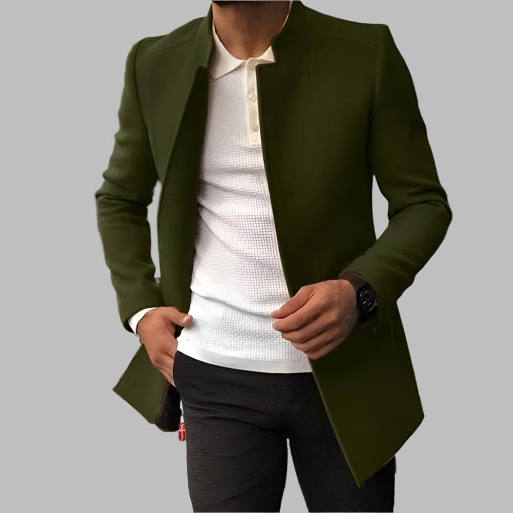 Kardigan męski Max | Minimalistyczny, smukły krój, jednolity kolor 0