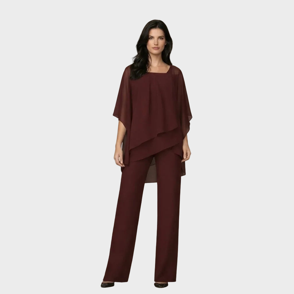 Komplet Clara elegancki | Warstwowy krój, lekki materiał 4