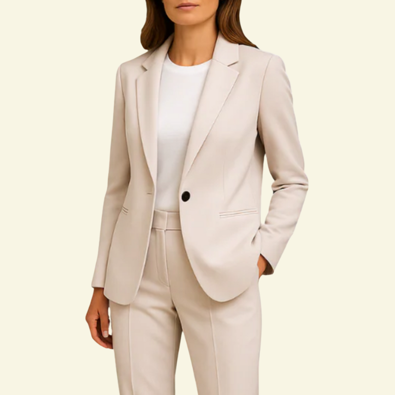 Komplet damski Isolde | Elegancka marynarka i spodnie z wysokim stanem 0