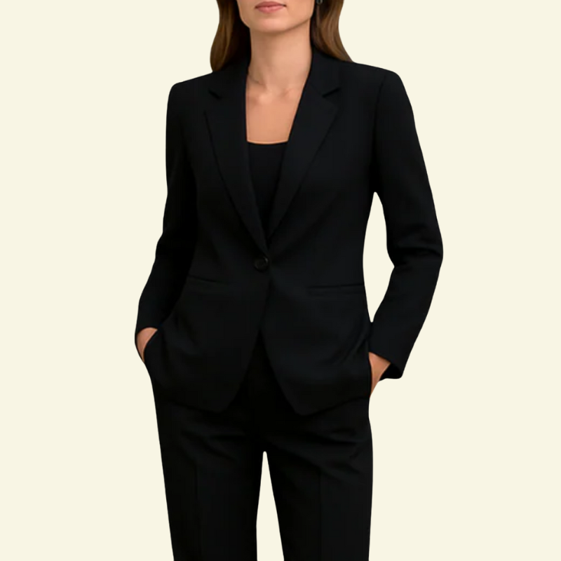 Komplet damski Isolde | Elegancka marynarka i spodnie z wysokim stanem 3