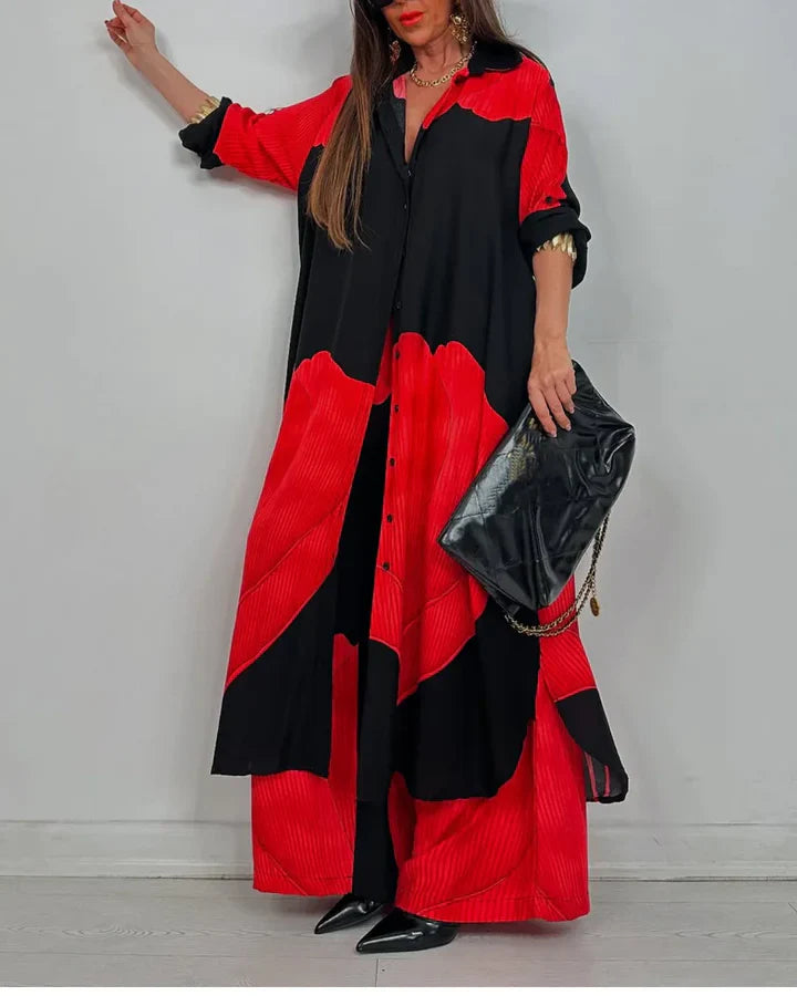 Komplet letni Elwira | Lekka tkanina, elegancki styl damski 2