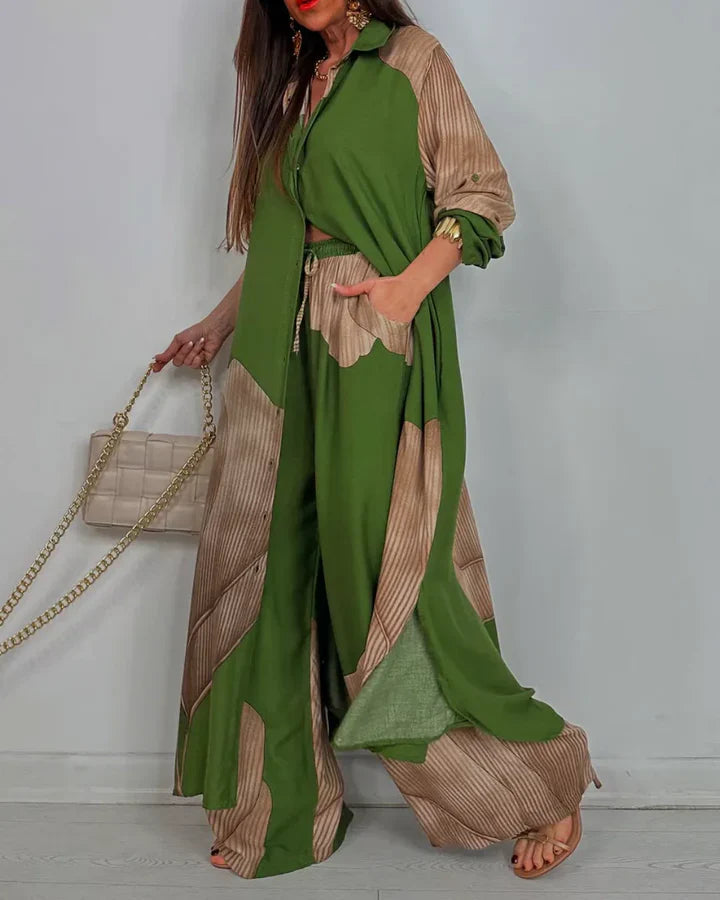 Komplet letni Elwira | Lekka tkanina, elegancki styl damski 3