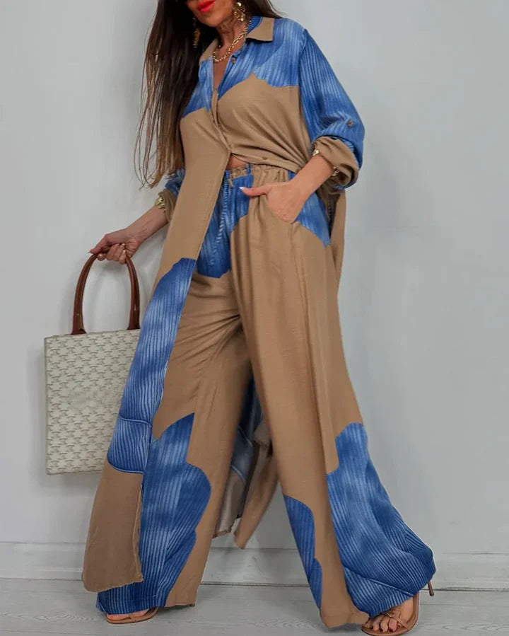 Komplet letni Elwira | Lekka tkanina, elegancki styl damski 5