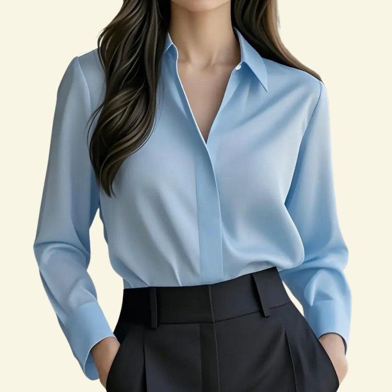 Koszula Clémence | Biała Koszula Damska, Premium Mieszanka Tkanin 0