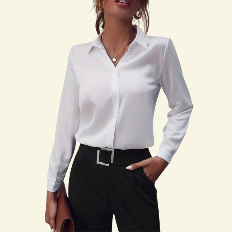 Koszula Élodie Damska | Premium Mieszanka Tkanin, Elegancki Krój 0