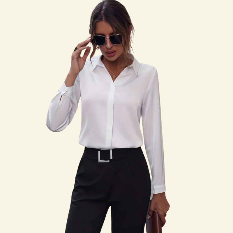 Koszula Élodie Damska | Premium Mieszanka Tkanin, Elegancki Krój 2