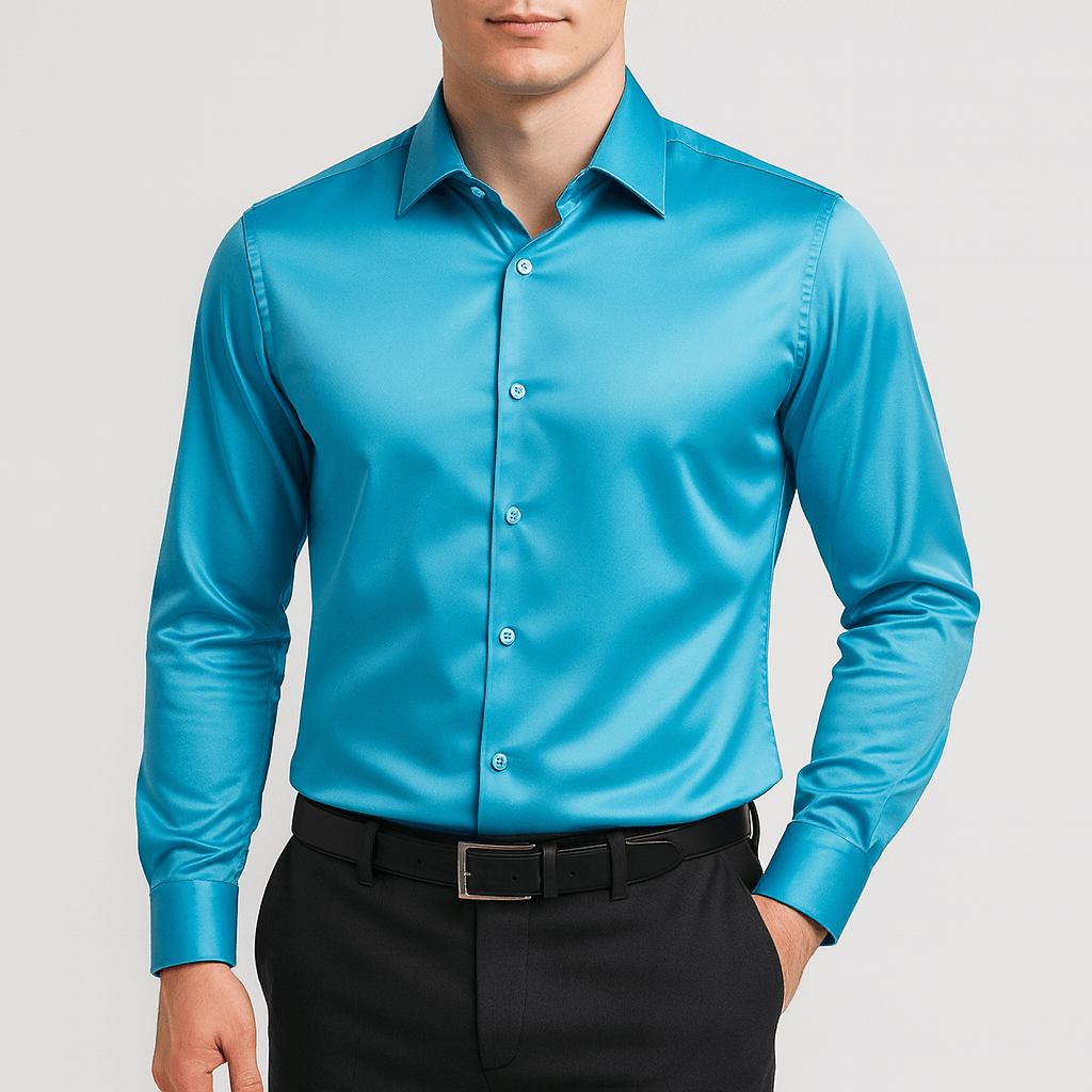 Koszula Niko Męska Elegancka | Satynowy Materiał, Dopasowany Krój 2