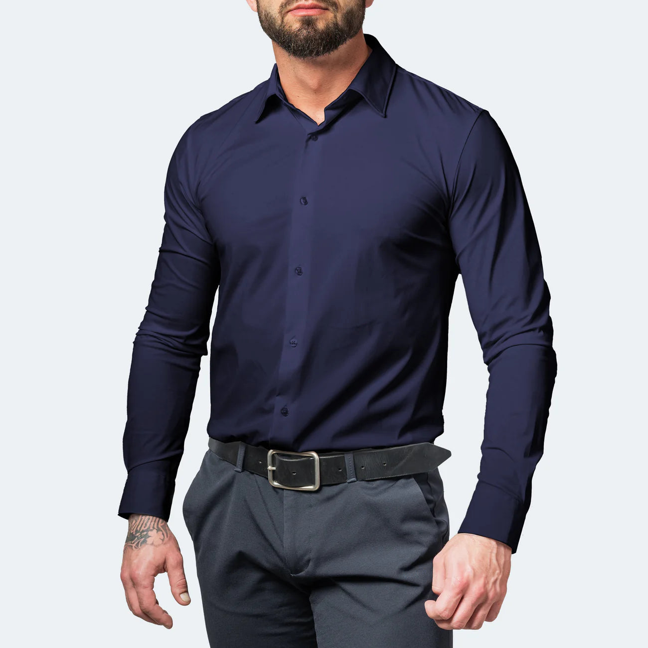 Koszula męska Elan | Elastyczny materiał, klasyczny krój, dopasowany design 0