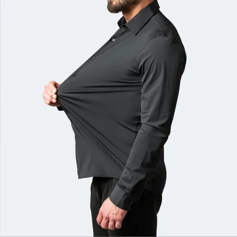 Koszula męska Elan | Elastyczny materiał, klasyczny krój, dopasowany design 2