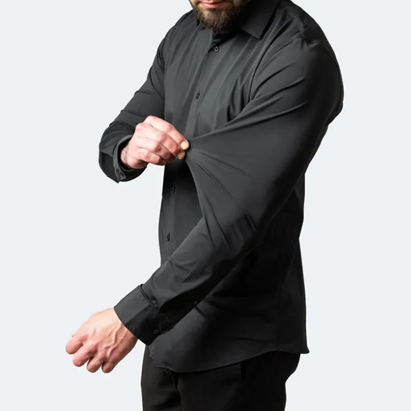 Koszula męska Elan | Elastyczny materiał, klasyczny krój, dopasowany design 5