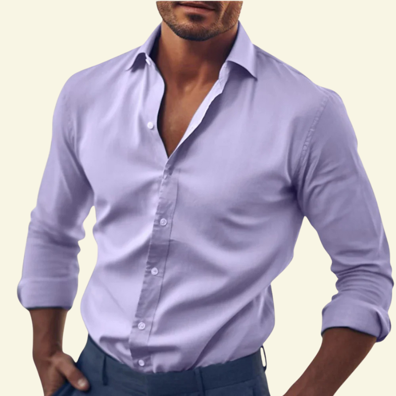 Koszula męska Laurent Slim Fit | Biała, Premium Bawełna, Klasyczny Kołnierzyk 7