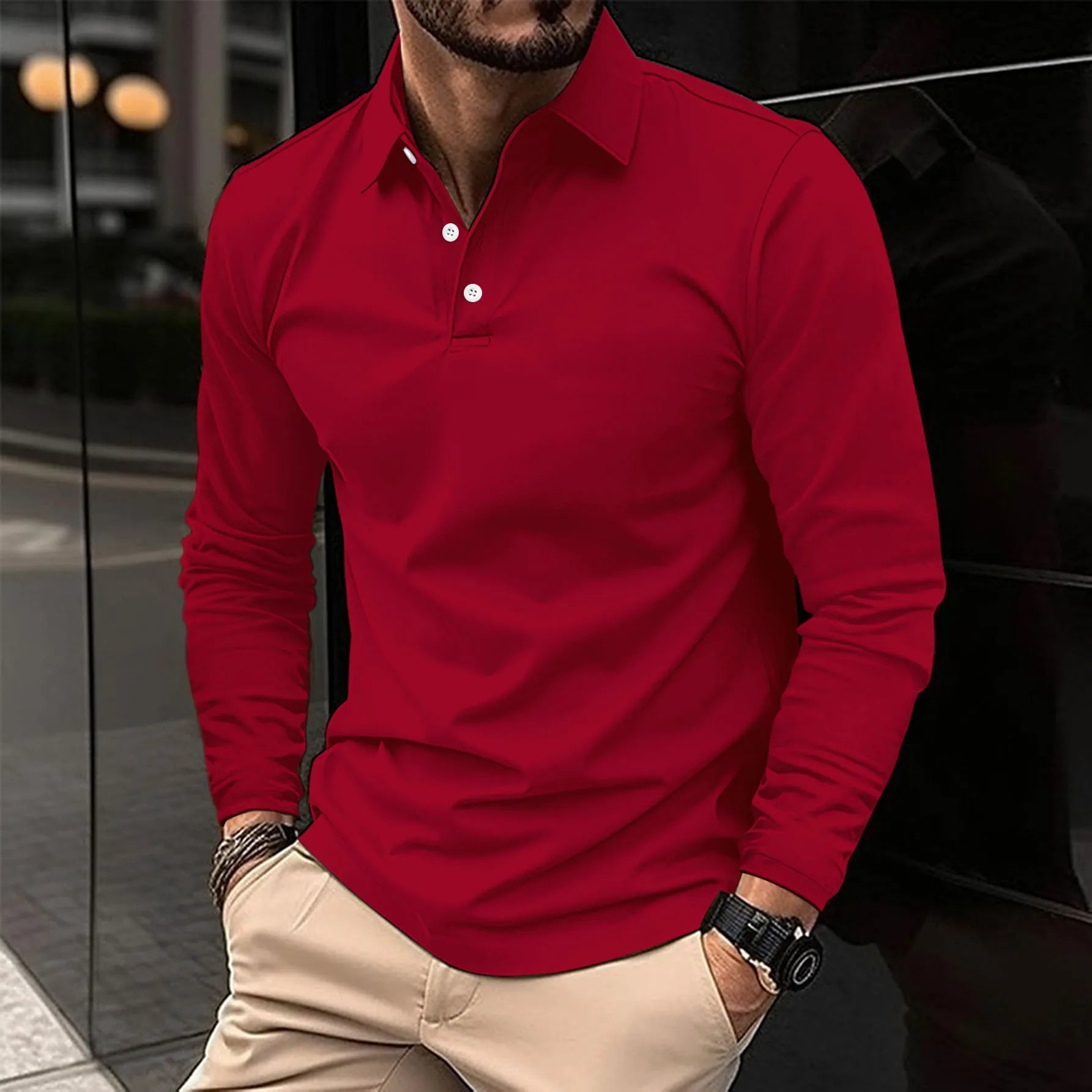 Koszulka Polo Krzysztof Męska | Bawełna Premium, Slim Fit, Oddychająca 4