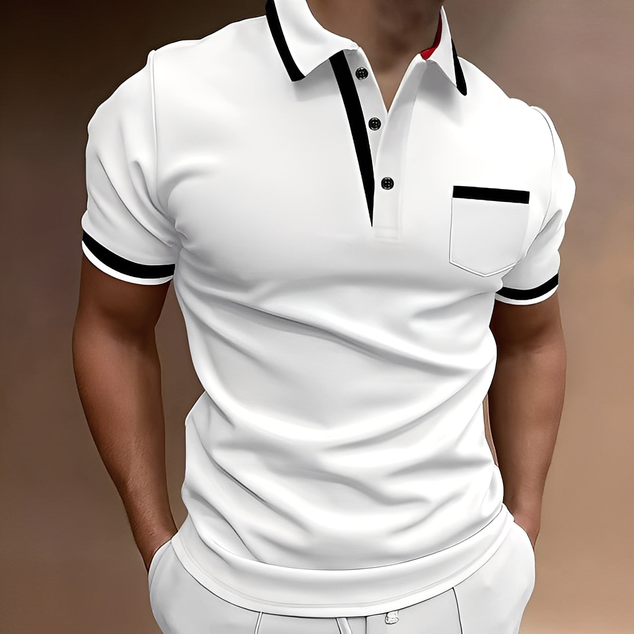 Koszulka polo Alijah dla mężczyzn | Dopasowany krój, elegancki styl 0