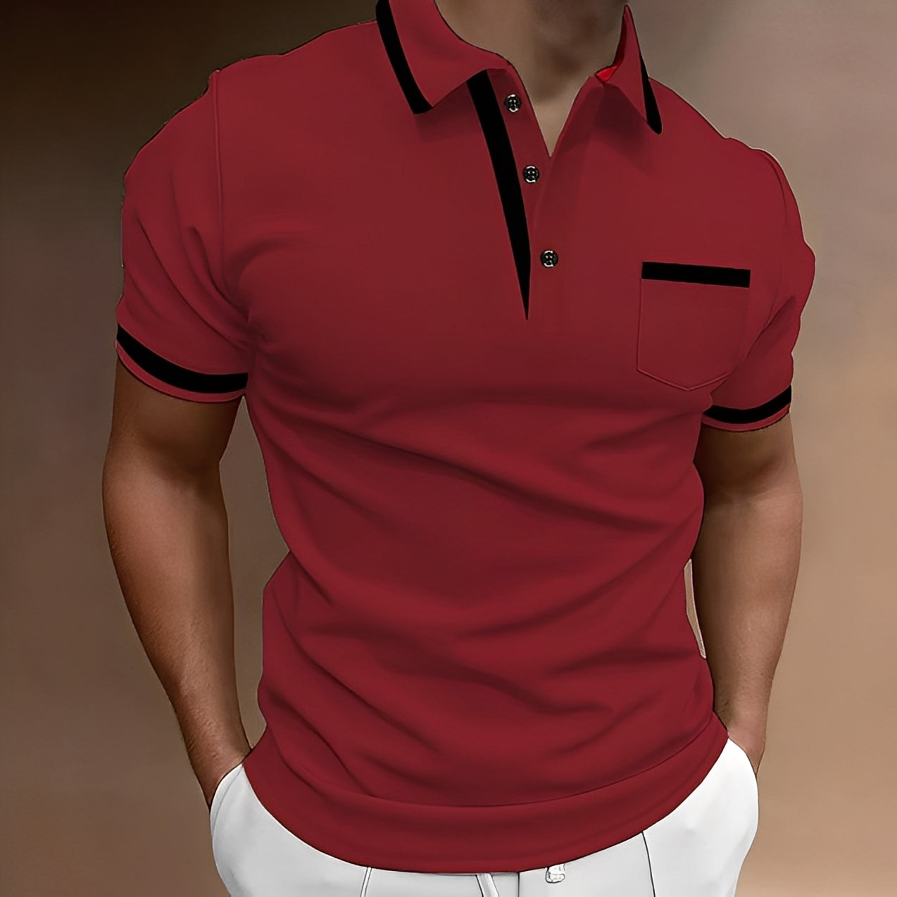 Koszulka polo Alijah dla mężczyzn | Dopasowany krój, elegancki styl 3