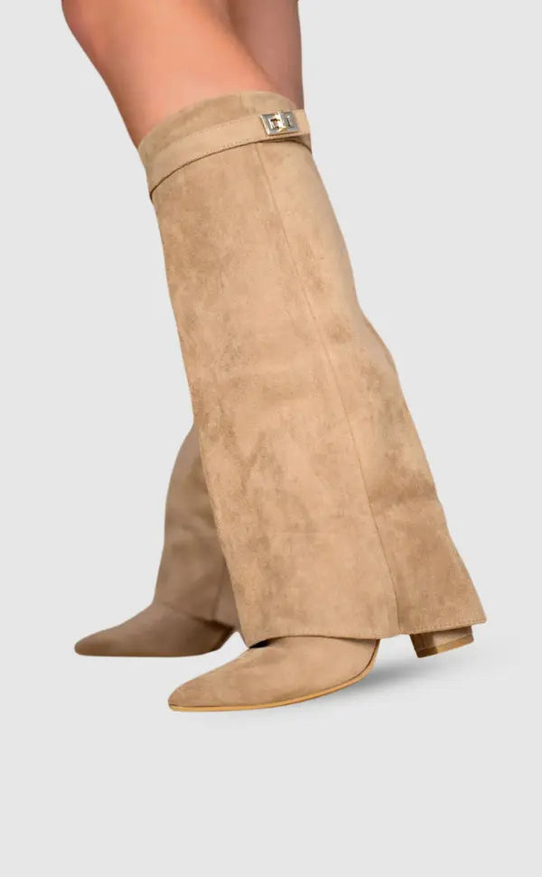Kozaki Daria Damskie | Elegancka Skóra Ekologiczna, Wysoki Obcas 8 cm 1