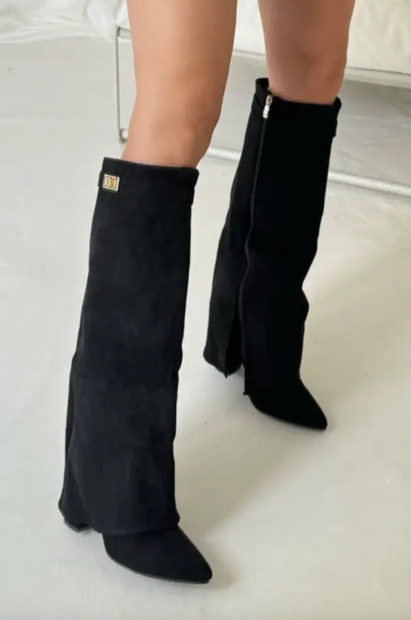 Kozaki Daria Damskie | Elegancka Skóra Ekologiczna, Wysoki Obcas 8 cm 8