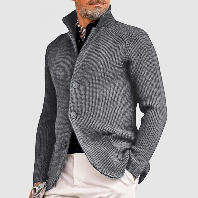 Kurtka męska Max | Klasyczny fason, elegancki kołnierz, granatowa bawełna 9