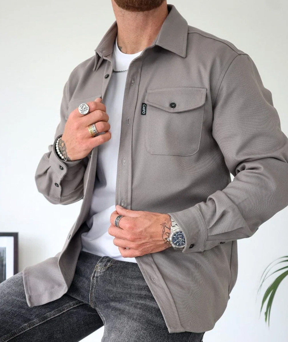 Kurtka męska Nowoczesna | Casualowa, Slim Fit, Mieszanka Syntetyczna 1