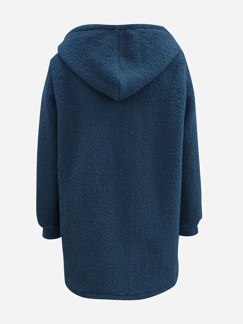 Kurtka polarowa Daria | Z kapturem, luźny krój, miękki polar 3