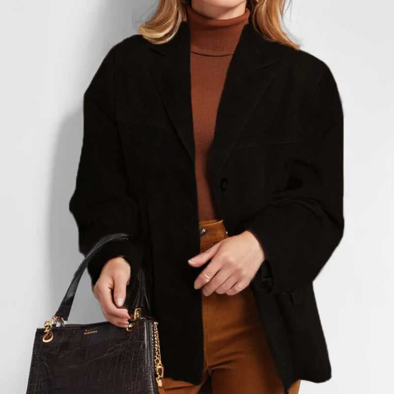 Kurtka skórzana Valerina | Oversize, miękki materiał z efektem skóry 6