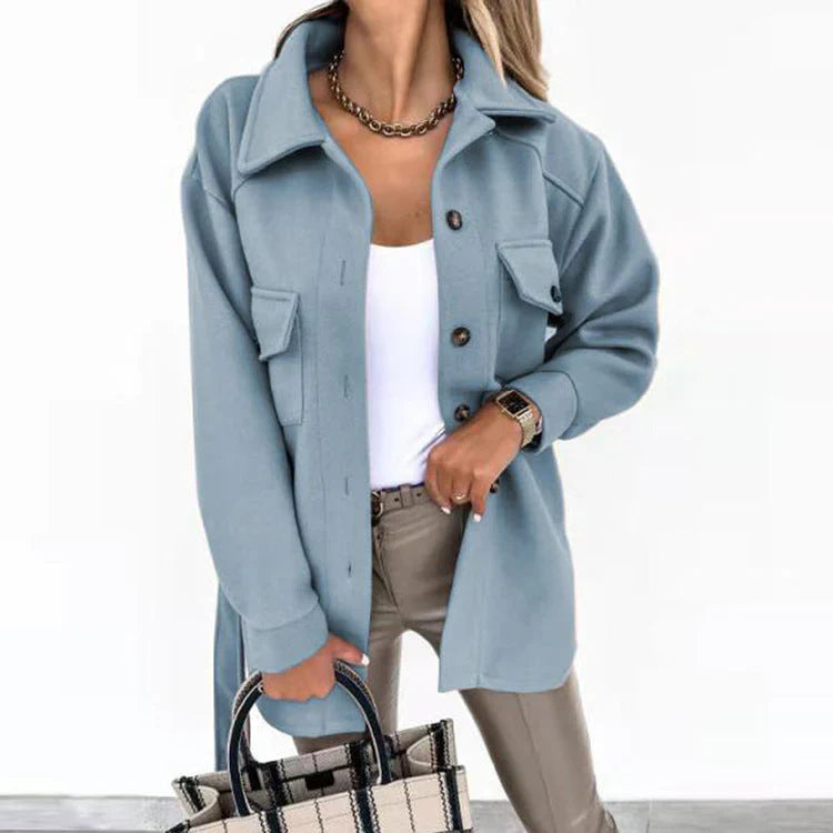 Kurtka wiosenna damska Lila | Oversize, duże kieszenie, pasek w talii 2
