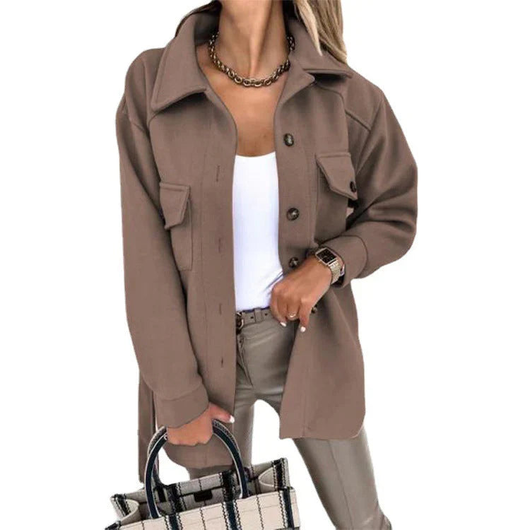Kurtka wiosenna damska Lila | Oversize, duże kieszenie, pasek w talii 4
