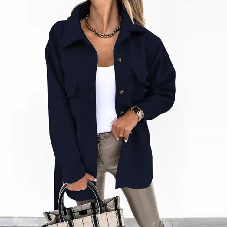 Kurtka wiosenna damska Lila | Oversize, duże kieszenie, pasek w talii 6