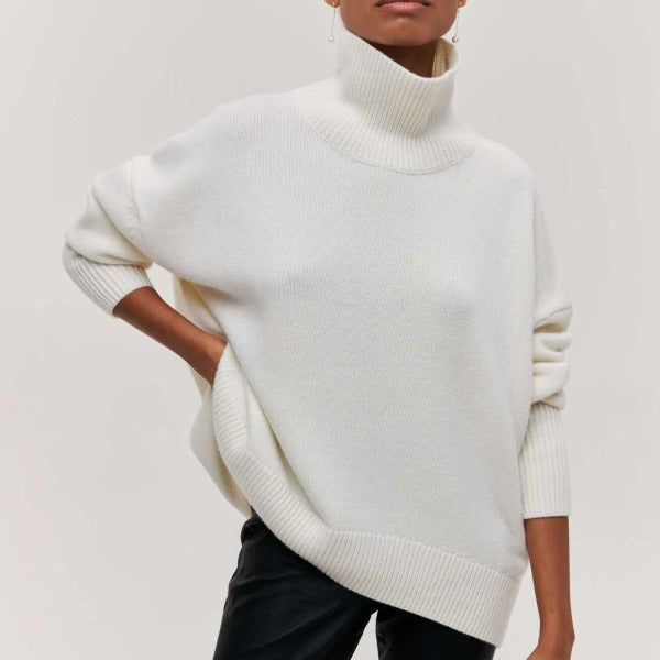 Marta Women’s Sweater | Soft Knit, High Neck 4