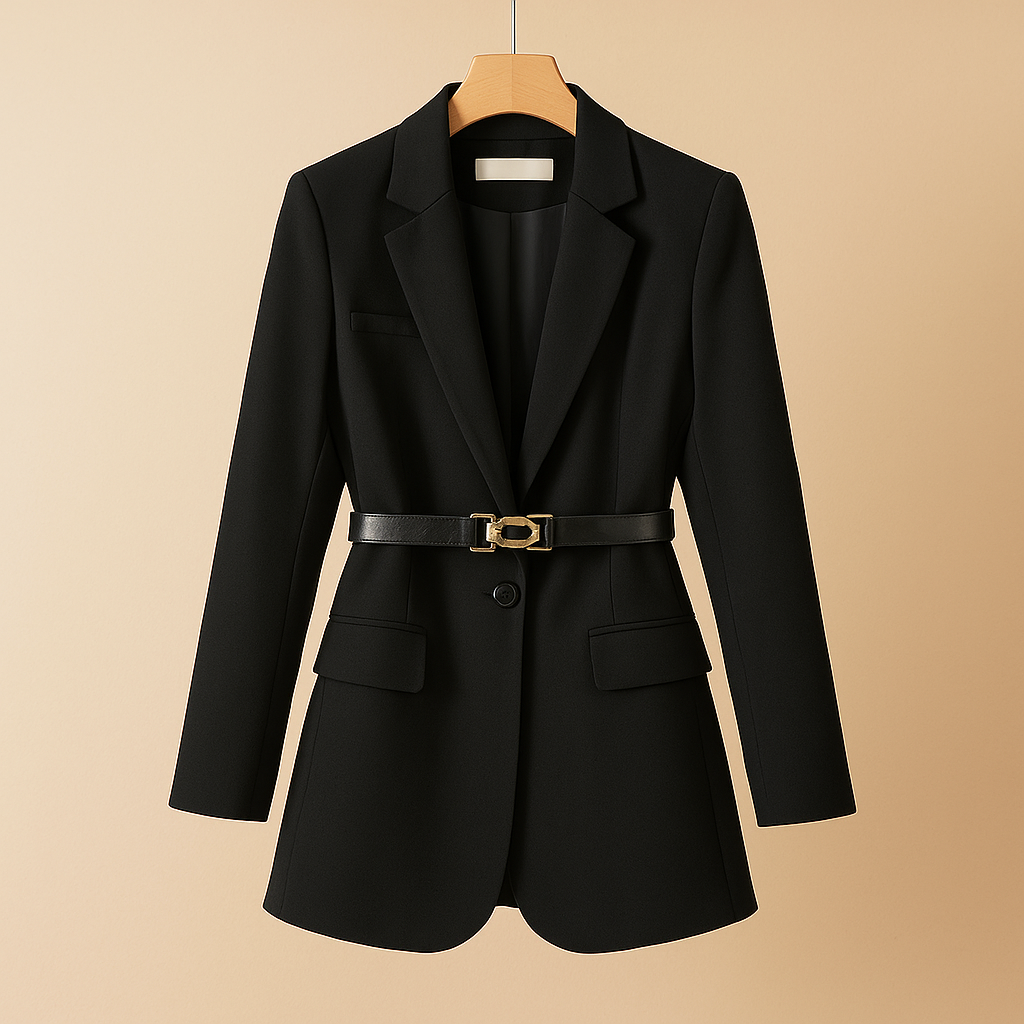 Marynarka Damska Mela | Elegancka Czarna, Dopasowany Krój 2