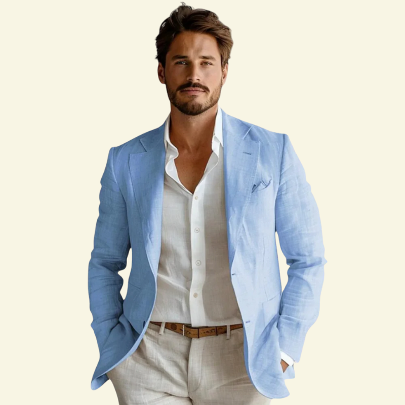 Marynarka Laurent męska | Elegancki styl, lekka tkanina syntetyczna 4
