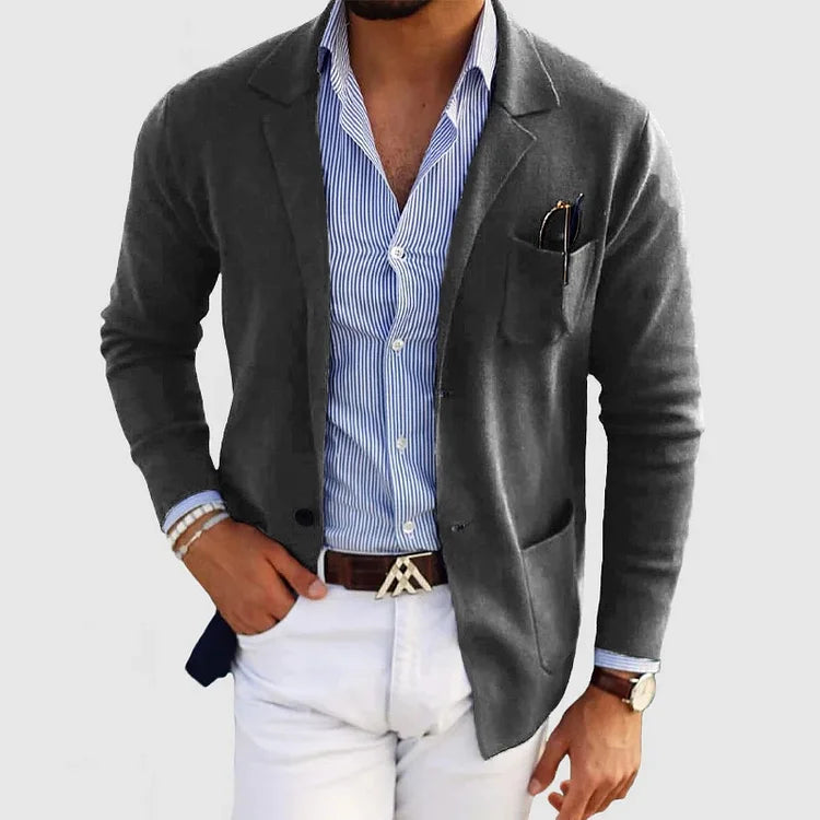 Marynarka Męska Leon | Stylowy Krój Casual z Eleganckimi Detailami 4