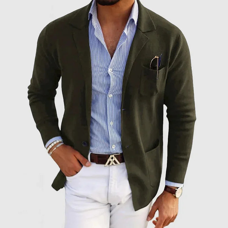 Marynarka Męska Leon | Stylowy Krój Casual z Eleganckimi Detailami 5