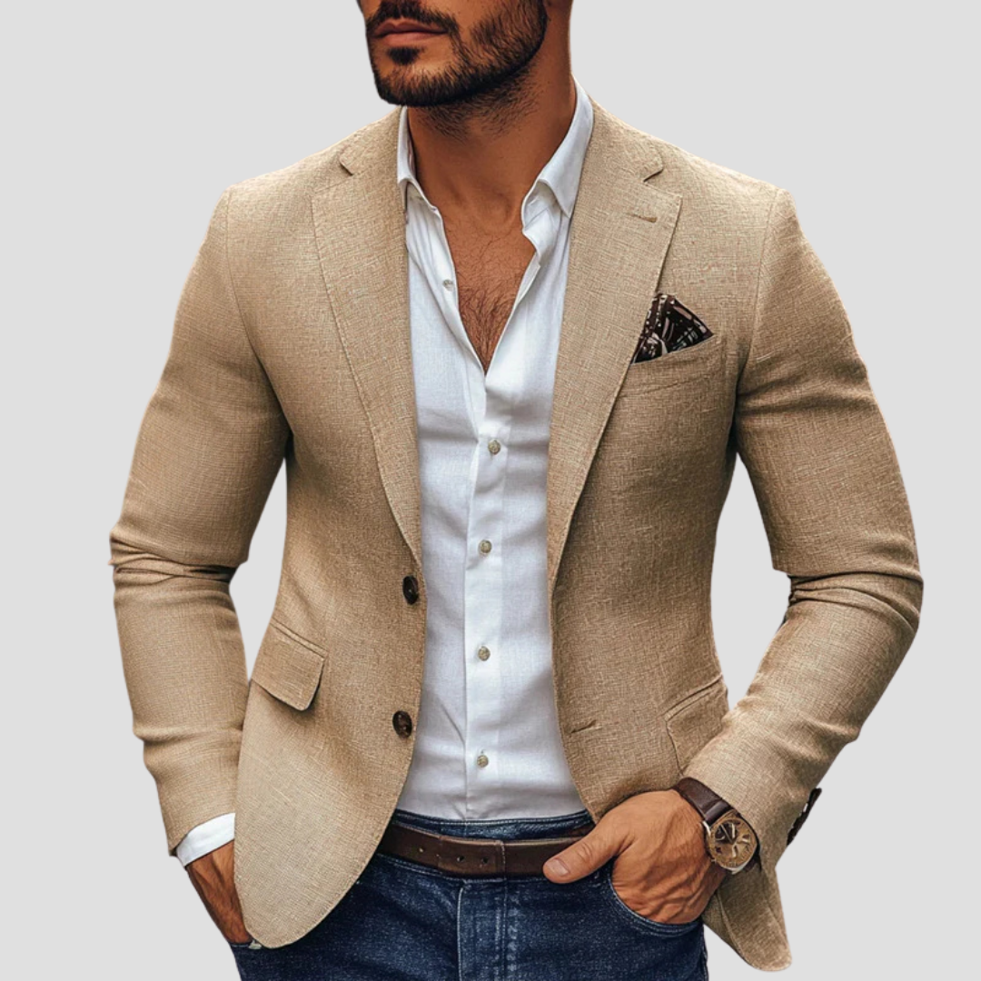 Marynarka męska Mateo | Dopasowany krój, elegancka tkanina do jeansów 0