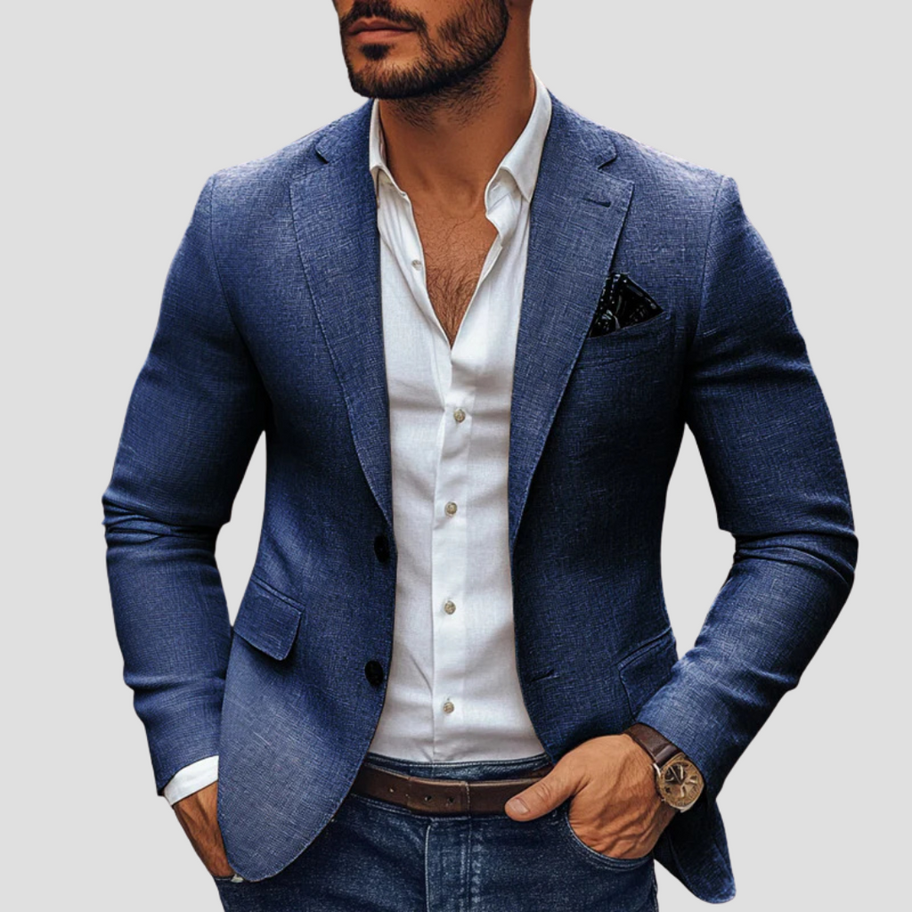 Marynarka męska Mateo | Dopasowany krój, elegancka tkanina do jeansów 2