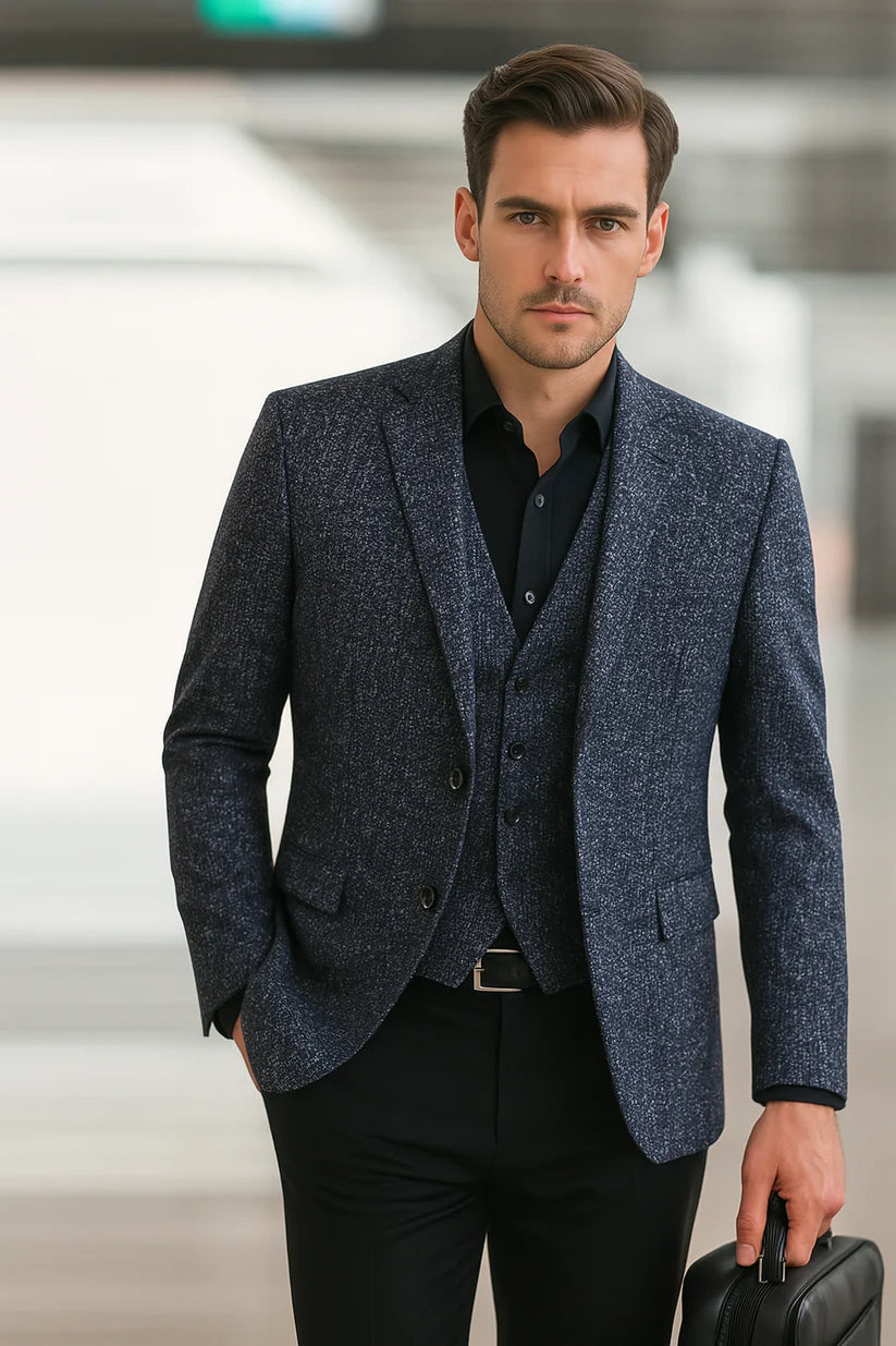 Marynarka męska Slim Fit | Bez prasowania, uniwersalny styl casual 1