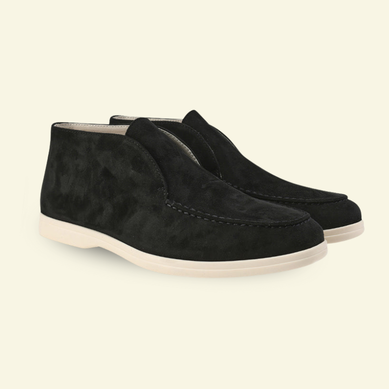 Mokasyny Zamszowe Laurent | Wysoka Cholewka, Casualowy Styl 3