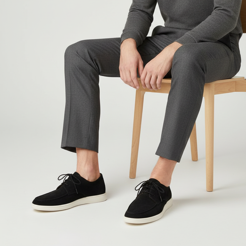 Mokasyny męskie Luksus | Skórzane, elegancki design czarny 1