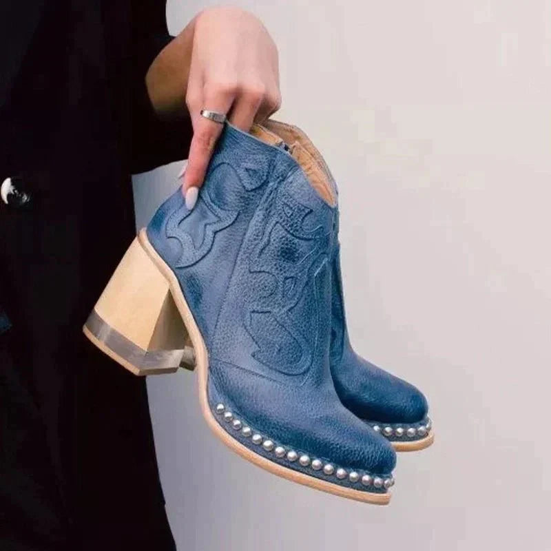 Nadia | Skórzane Botki Damskie | Elegancki Design z Wysoką Odpornością 3