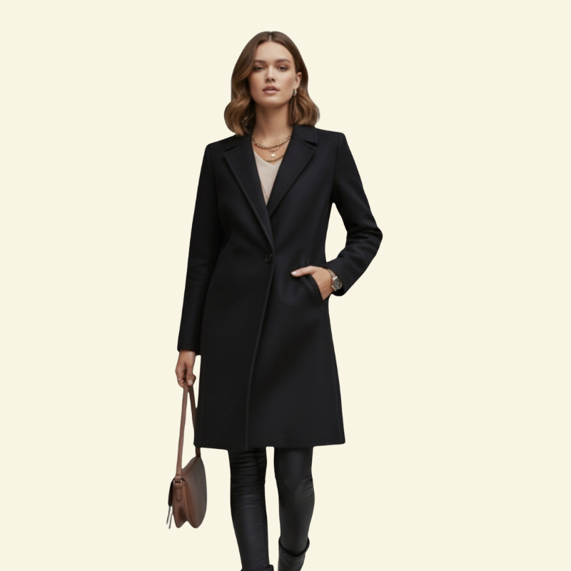 Płaszcz Colette Zimowy Damski | Minimalistyczny Styl, Premium Mieszanka Tkanin 7