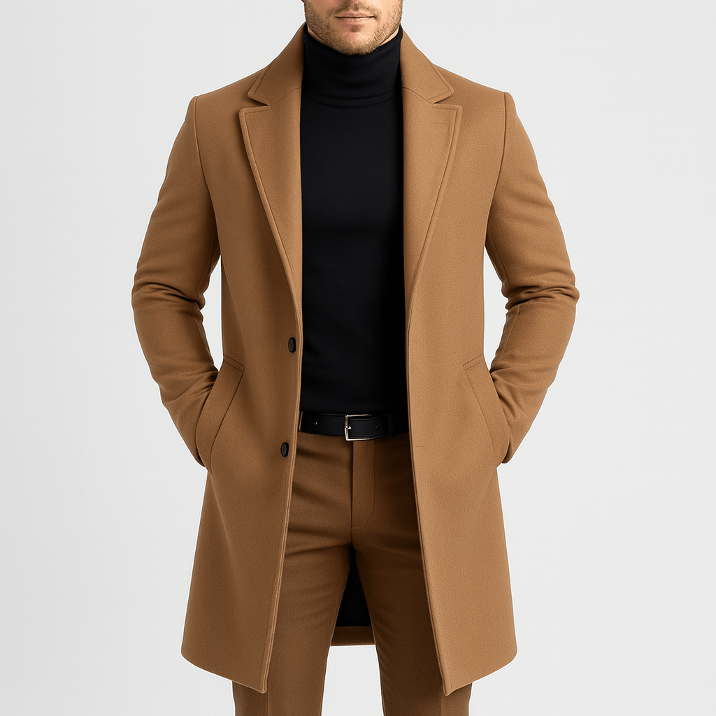 Płaszcz Zimowy Noirski | Elegancki Krój z Kołnierzem Stojącym 0