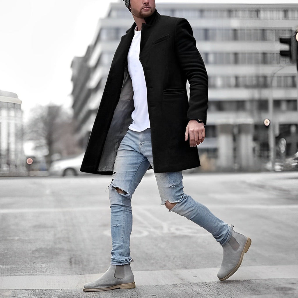 Płaszcz trenczowy Mikołaj | Klasyczny Krój, Elegancki Kołnierz 1