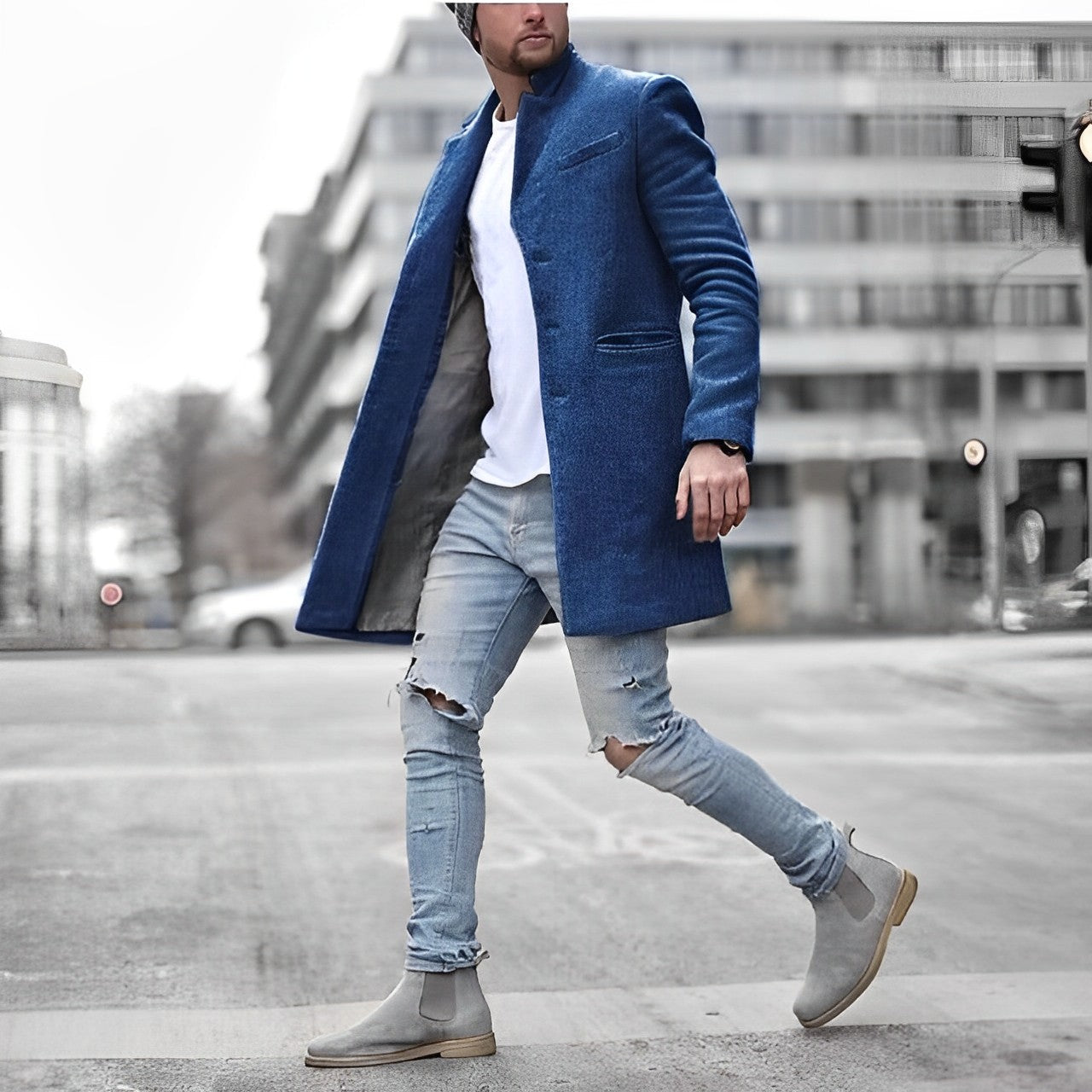 Płaszcz trenczowy Mikołaj | Klasyczny Krój, Elegancki Kołnierz 3