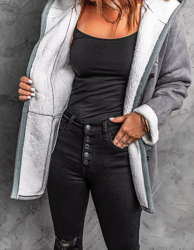 Płaszcz wełniany Eliza | Ocieplany z kapturem 5